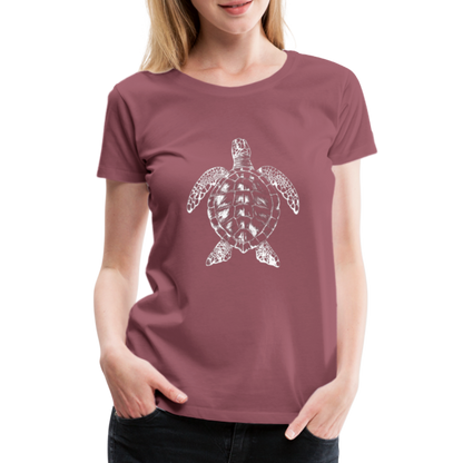 Meeresschildkröte - Monochrom - Frauen Premium T-Shirt - by Artful Alchemist