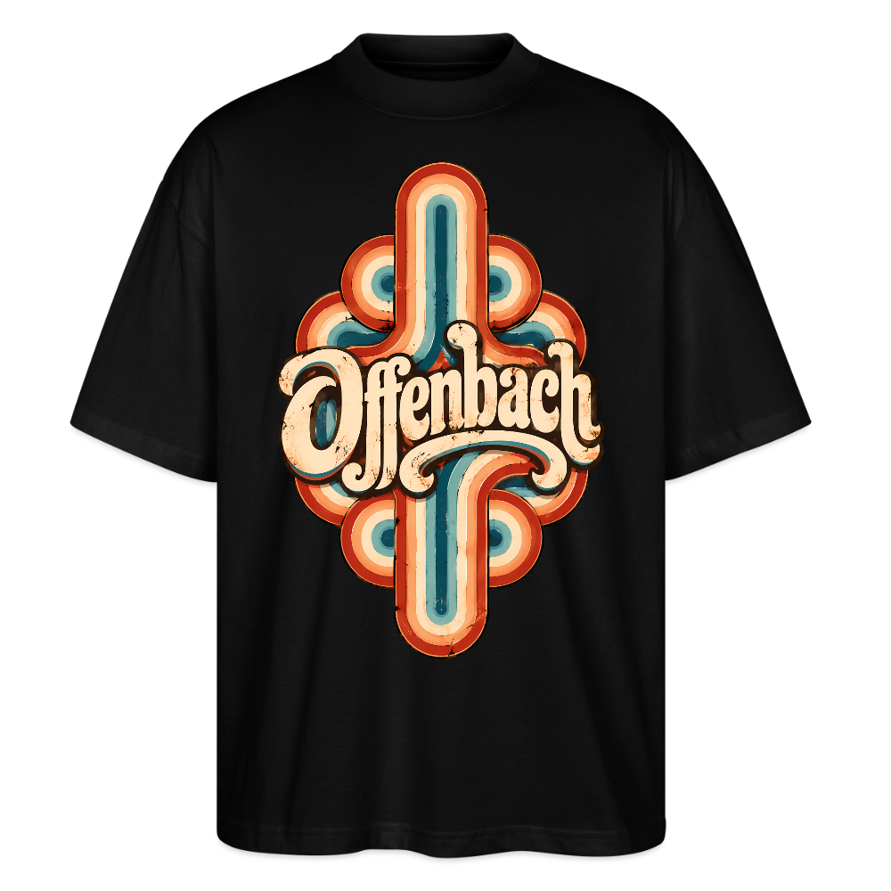 Offenbach Retro – Oversized Unisex Bio T-Shirt - Schwarz