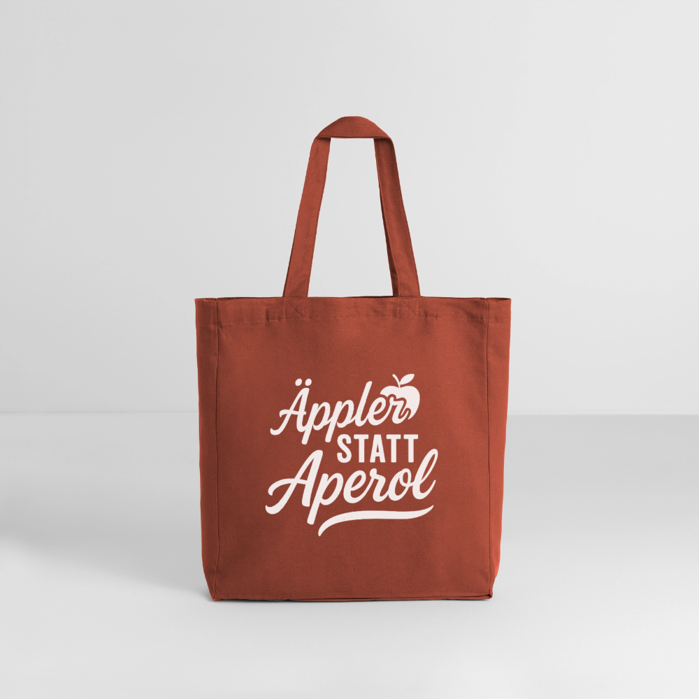 Äppler statt Aperol - Midweight recycelter Stoffbeutel von Stanley/Stella - Terrakotta