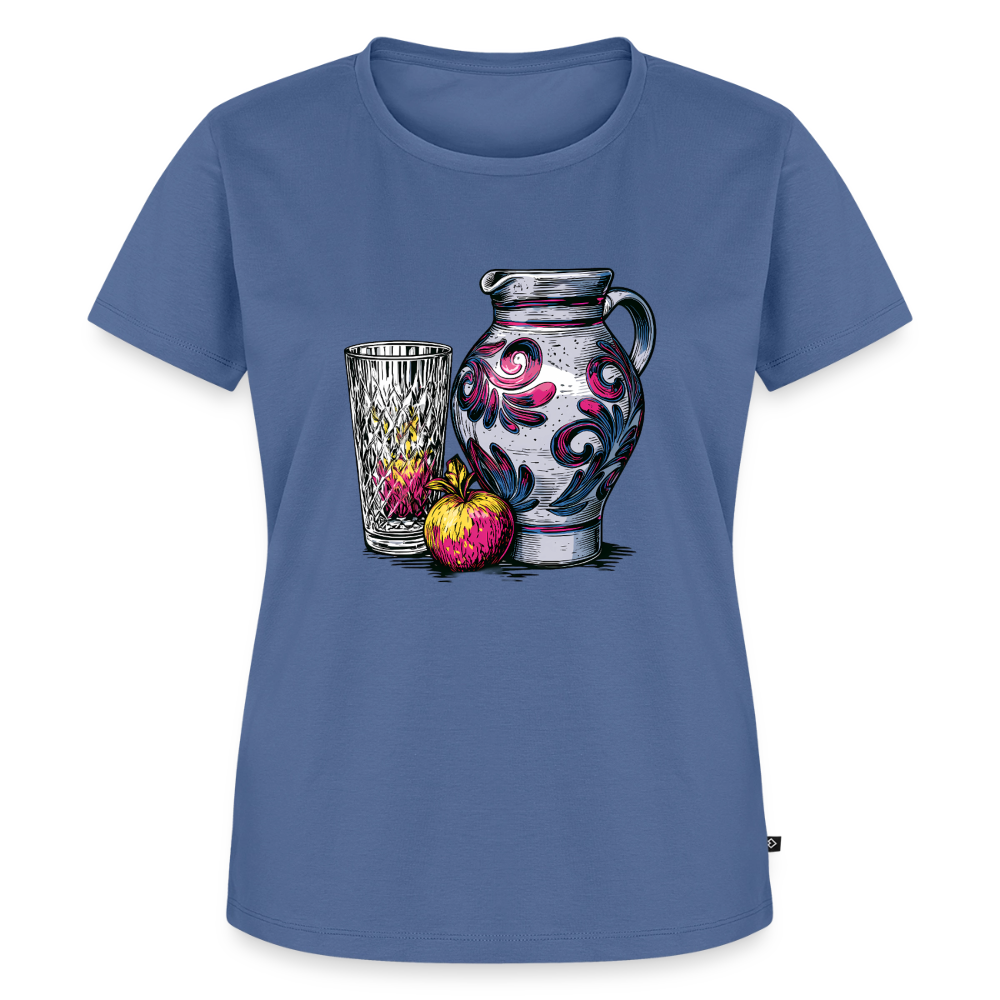 Pink Bembel & Äppelwoi - Frauen Premium T-Shirt - Taubenblau