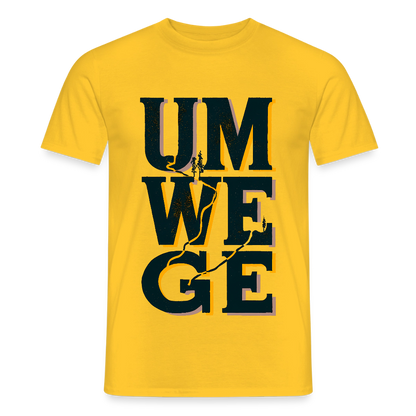 Umwege – Männer T-Shirt - Gelb