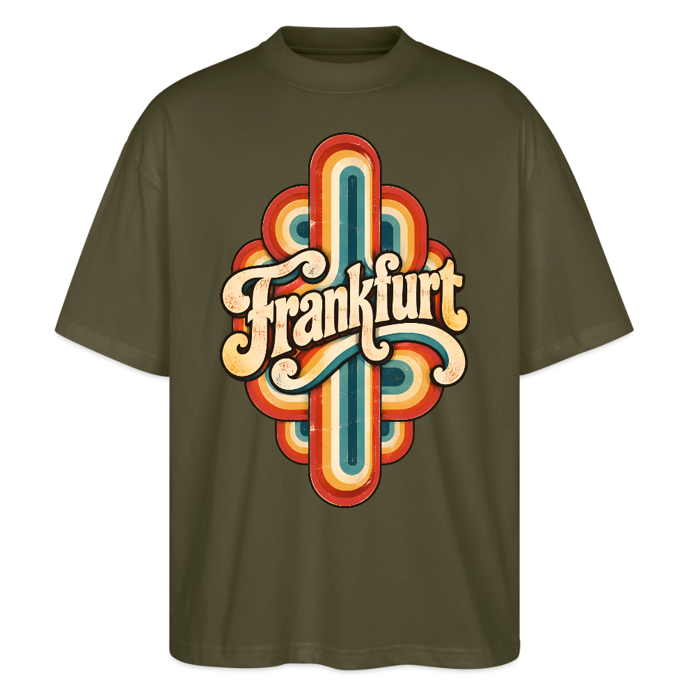 Frankfurt Retro – Oversized Unisex Bio T-Shirt - Khaki