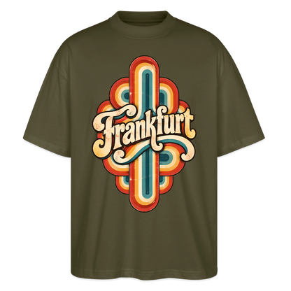 Frankfurt Retro – Oversized Unisex Bio T-Shirt - Khaki