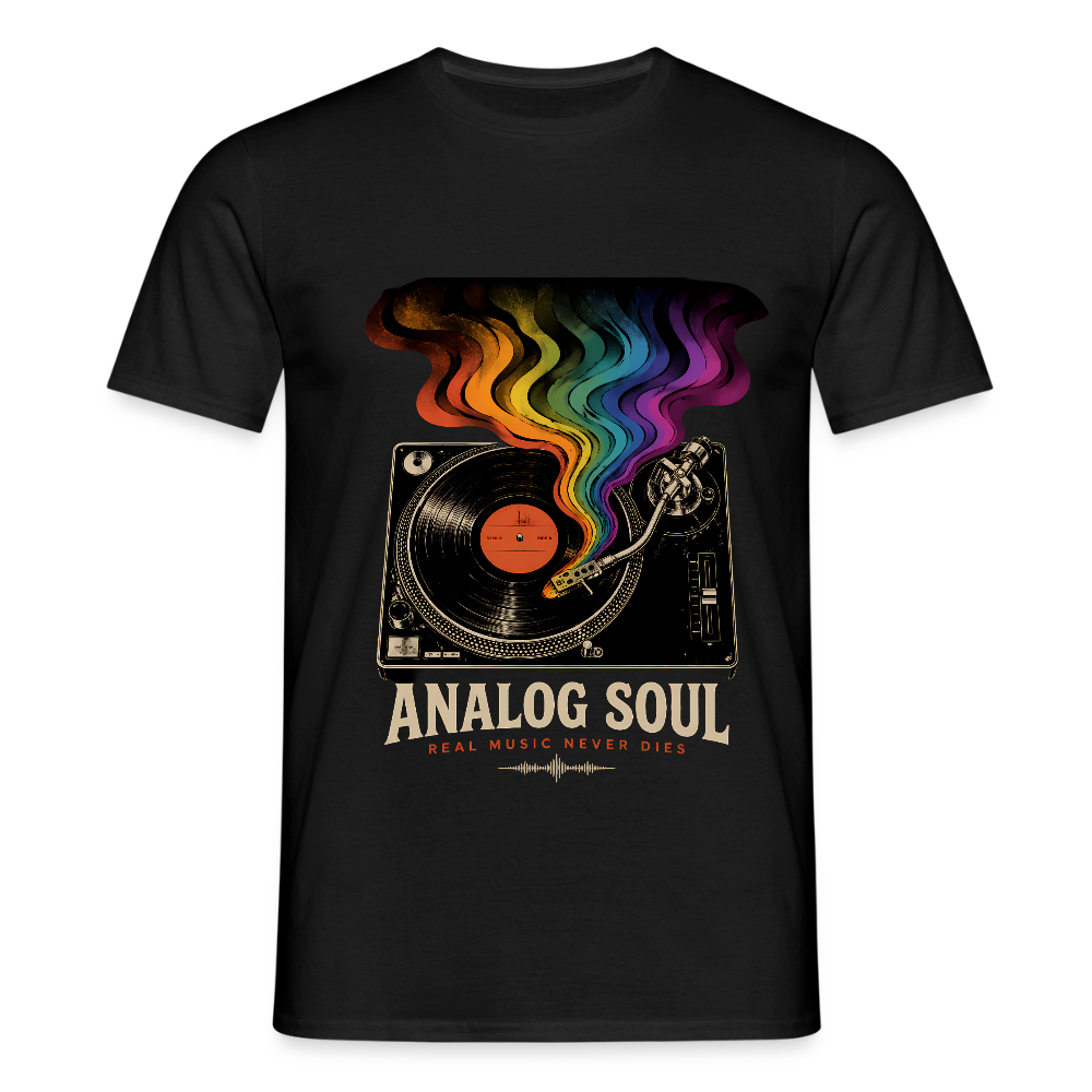 Analog Soul – Real Music Never Dies - Männer T-Shirt - by Artful Alchemist