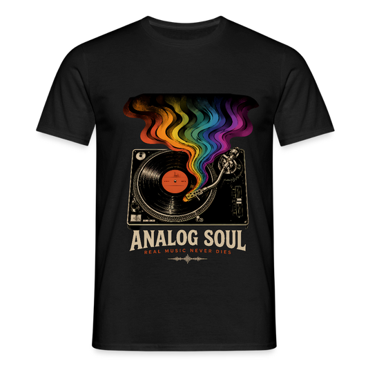 Analog Soul – Real Music Never Dies - Männer T-Shirt - by Artful Alchemist