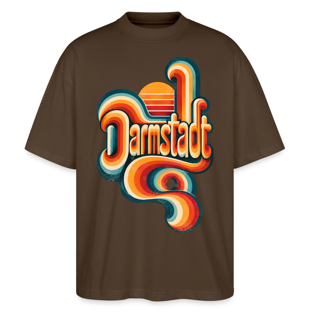 Darmstadt Retro – Oversized Unisex Bio T-Shirt - Dunkelbraun