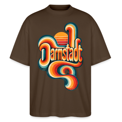 Darmstadt Retro – Oversized Unisex Bio T-Shirt - Dunkelbraun