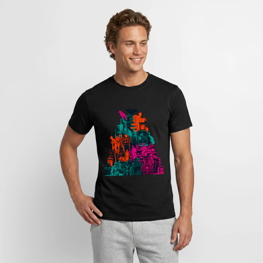 Dark History Collage – Männer T-Shirt - Schwarz