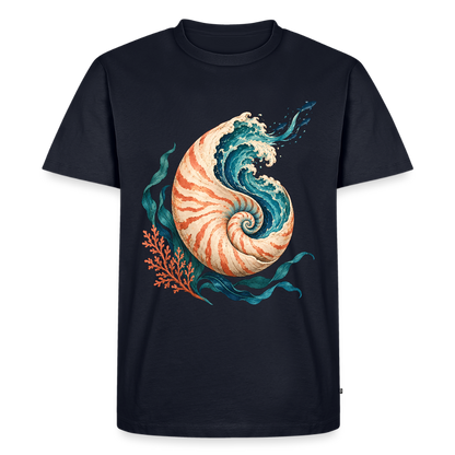 Nautilus Wave – Männer Premium T-Shirt - Navy