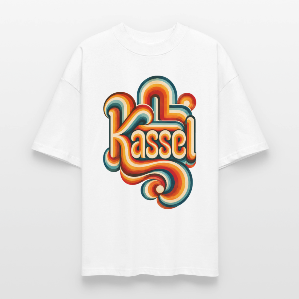 Kassel Retro – Oversized Unisex Bio T-Shirt - Weiß