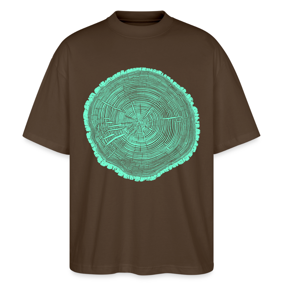 Tree Rings – Oversized Unisex Bio T-Shirt Blaster 2.0 - Dunkelbraun