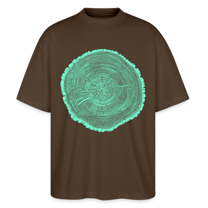 Tree Rings – Oversized Unisex Bio T-Shirt Blaster 2.0 - Dunkelbraun