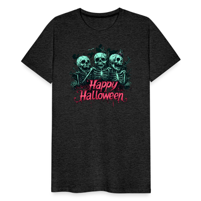Gruselige Skelette, pink "Happy Halloween" - Männer Premium T-Shirt - by Artful Alchemist