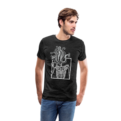 Kaffee trinkendes Skelett mit Tentakel Kopf - Männer Premium T-Shirt - by Artful Alchemist