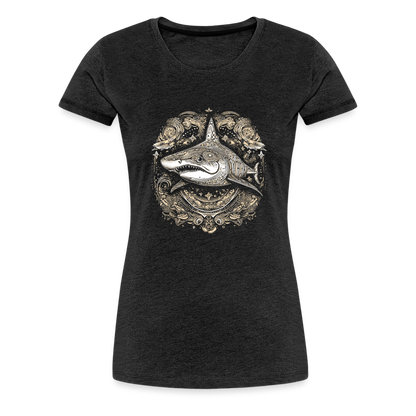Cooler Hai mit Boho/Tribal Mustern - Frauen Premium T-Shirts - by Artful Alchemist
