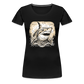 Cooler Retro Hai - Frauen Premium T-Shirts - Schwarz