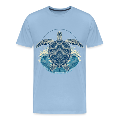 Ocean Spirit – Meeresschildkröte - Männer Premium T-Shirt - Sky