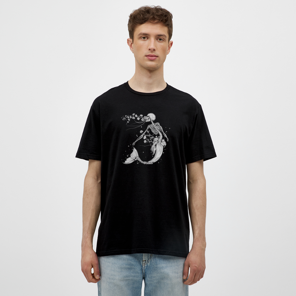 Florale Skelett Meerjungfrau - Männer T-Shirt - Schwarz