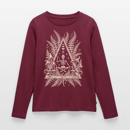 Frauen Premium Langarmshirt - Burgunderrot