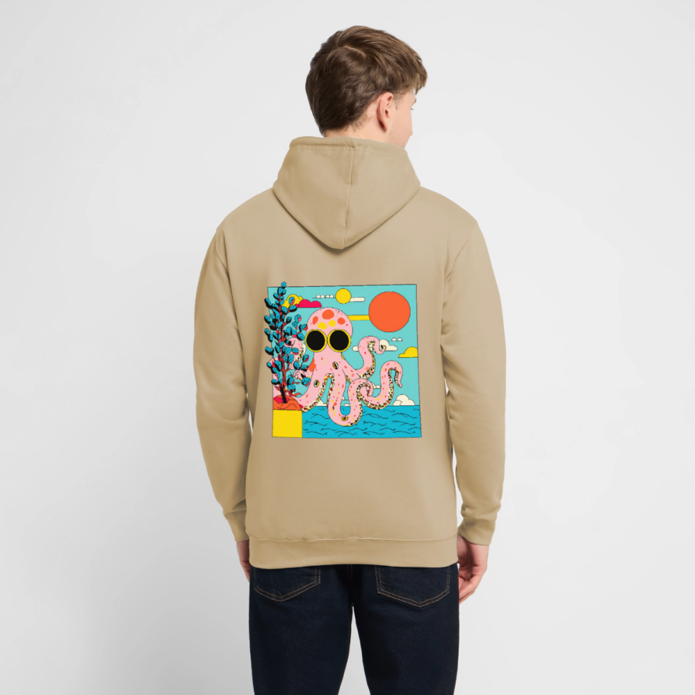 Summer Reef – Pink Octopus - Unisex Hoodie - by Artful Alchemist