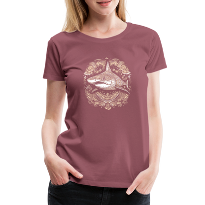 Cooler Hai mit Boho/Tribal Mustern - Frauen Premium T-Shirts - by Artful Alchemist