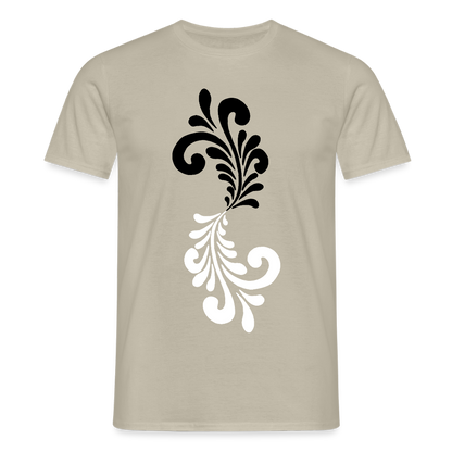 Bembel Ornamente schwarz/weiß - Männer Shirt - Sandbeige