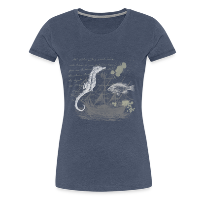 Vintage Steampunk Seepferdchen Motiv - Frauen Premium T-Shirts - by Artful Alchemist