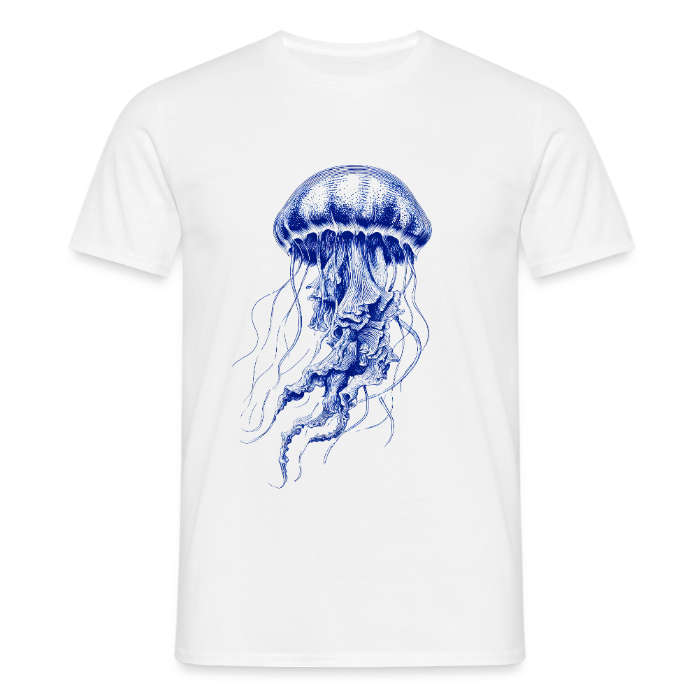 Deep Sea Indigo Qualle - Männer T-Shirt - by Artful Alchemist