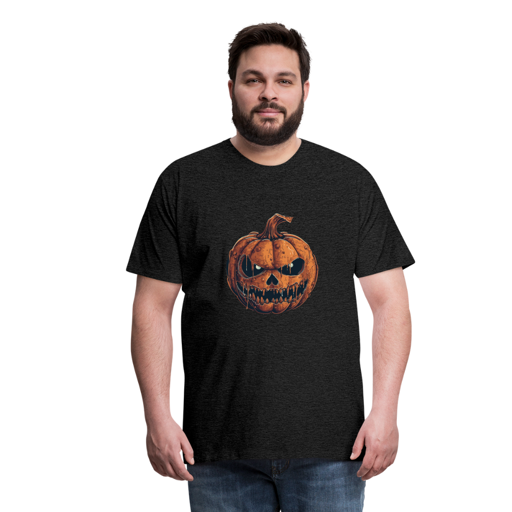 Gruseliger Horror Kürbis -Happy Halloween - Männer Premium T-Shirt - Anthrazit