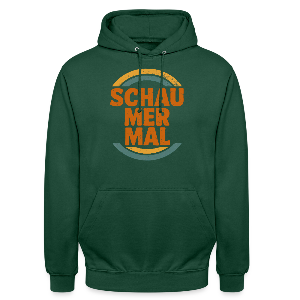 „Schau Mer Mal“ – Retro Look aus Hessen - Unisex Hoodie - Flaschengrün