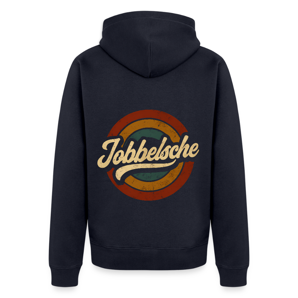 Jobbelsche Retro - Hessisch Mundart - Männer Premium Kapuzen Jacke - Navy