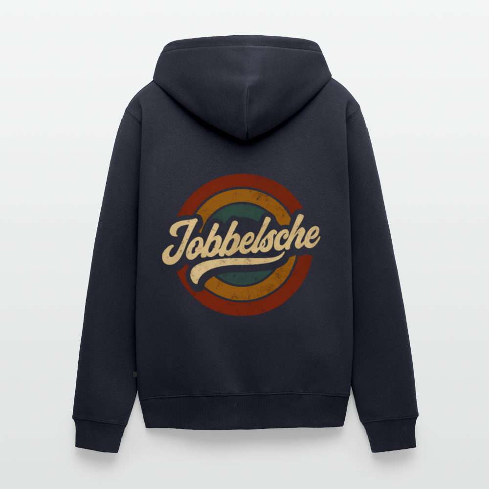 Jobbelsche Retro - Hessisch Mundart - Männer Premium Kapuzen Jacke - Navy