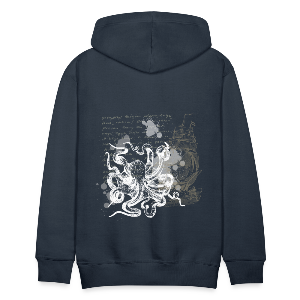 Vintage Steampunk Oktopus Motiv - Männer Premium Hoodie - Navy