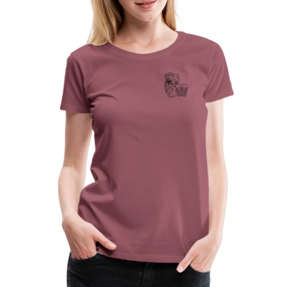 Bembel mit Gläsern - Hessisch Mundart - Frauen Premium T-Shirt - by Artful Alchemist