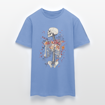 Skelett mit zarten Blumen im Boho Look - Männer T-Shirt - by Artful Alchemist