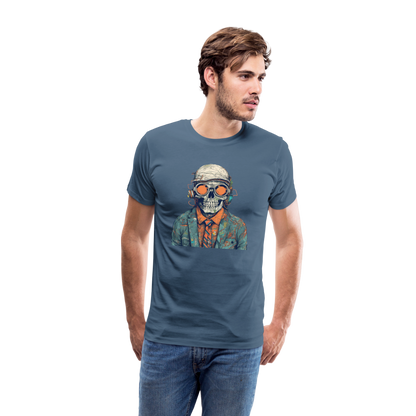Cooles Skelett Portrait mit Sonnenbrille, Mütze - Männer Premium T-Shirt - by Artful Alchemist
