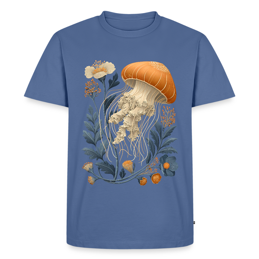 Florale Qualle - Männer Premium T-Shirt - Taubenblau