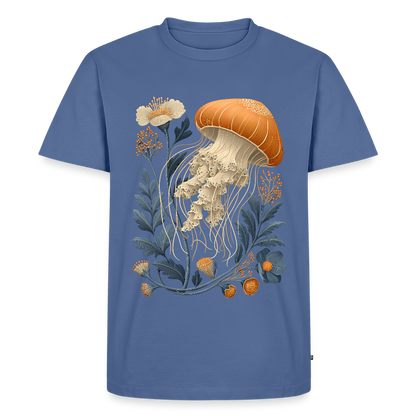 Florale Qualle - Männer Premium T-Shirt - Taubenblau