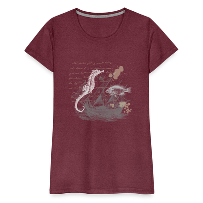 Vintage Steampunk Seepferdchen Motiv - Frauen Premium T-Shirts - by Artful Alchemist