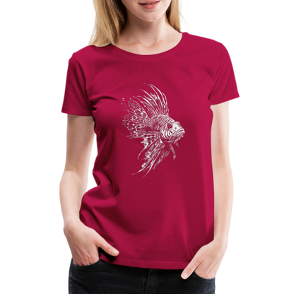 Rotfeuerfisch - Monochrom - Frauen Premium T-Shirt - by Artful Alchemist