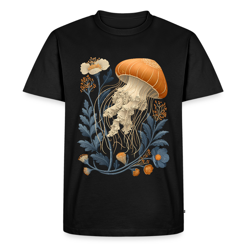 Florale Qualle - Männer Premium T-Shirt - Schwarz