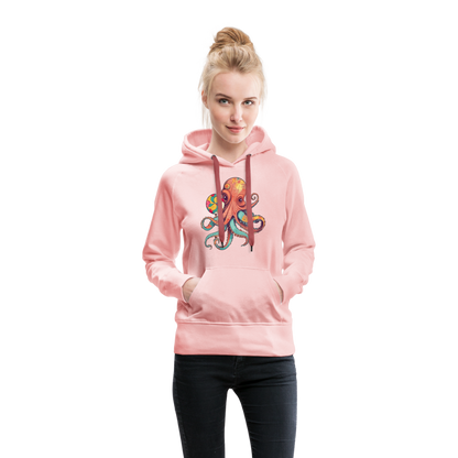 Lustiger Comic Oktopus mit Lollipop - Frauen Premium Hoodie - by Artful Alchemist