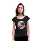 Bunter Meeres Fisch - Frauen T-Shirt mit gerollten Ärmeln - Schwarz