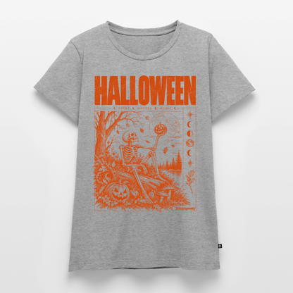 Pumpkin Moon – Frauen Premium T-Shirt - Grau meliert