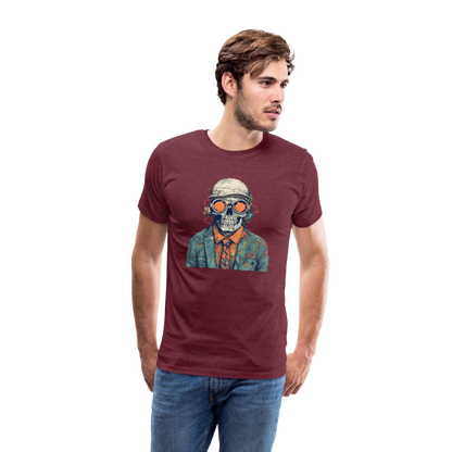 Cooles Skelett Portrait mit Sonnenbrille, Mütze - Männer Premium T-Shirt - by Artful Alchemist