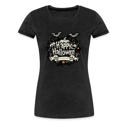 Happy Halloween mit Kürbissen als Schriftzug  #stayspooky - Frauen Premium T-Shirt - Anthrazit