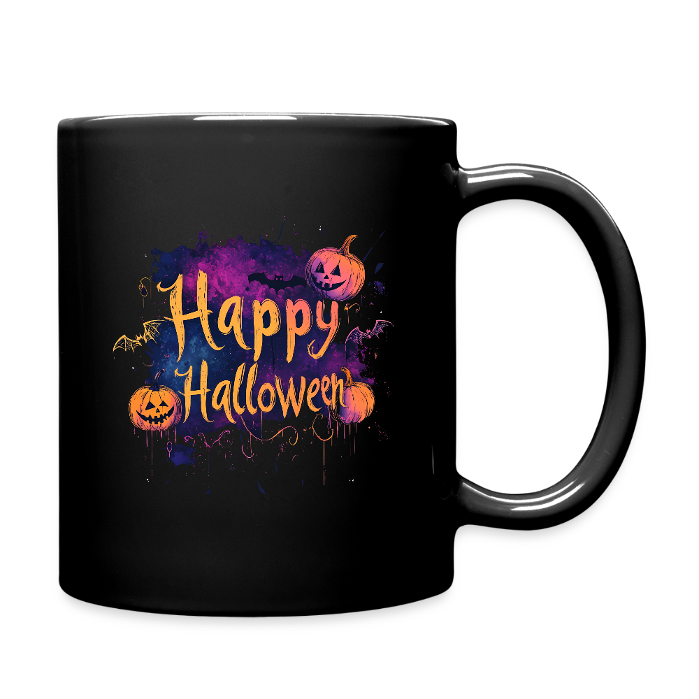 Happy Halloween mit Kürbissen als Schriftzug - Tasse einfarbig - by Artful Alchemist