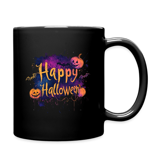 Happy Halloween mit Kürbissen als Schriftzug - Tasse einfarbig - by Artful Alchemist