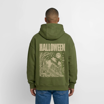 Halloween Night – Oversized Unisex Zip-Hoodie - Khaki