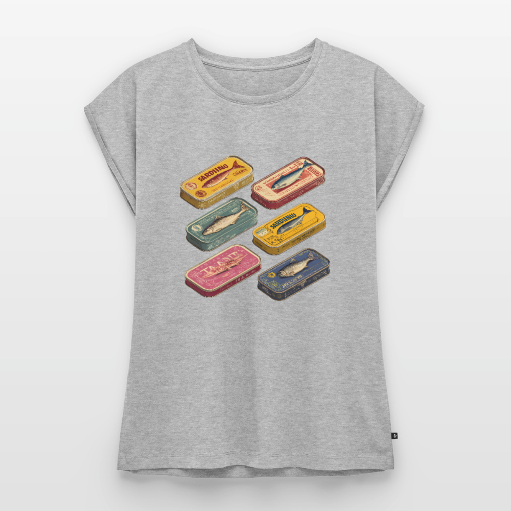 Vintage Sardine Collective - Frauen T-Shirt mit gerollten Ärmeln - by Artful Alchemist